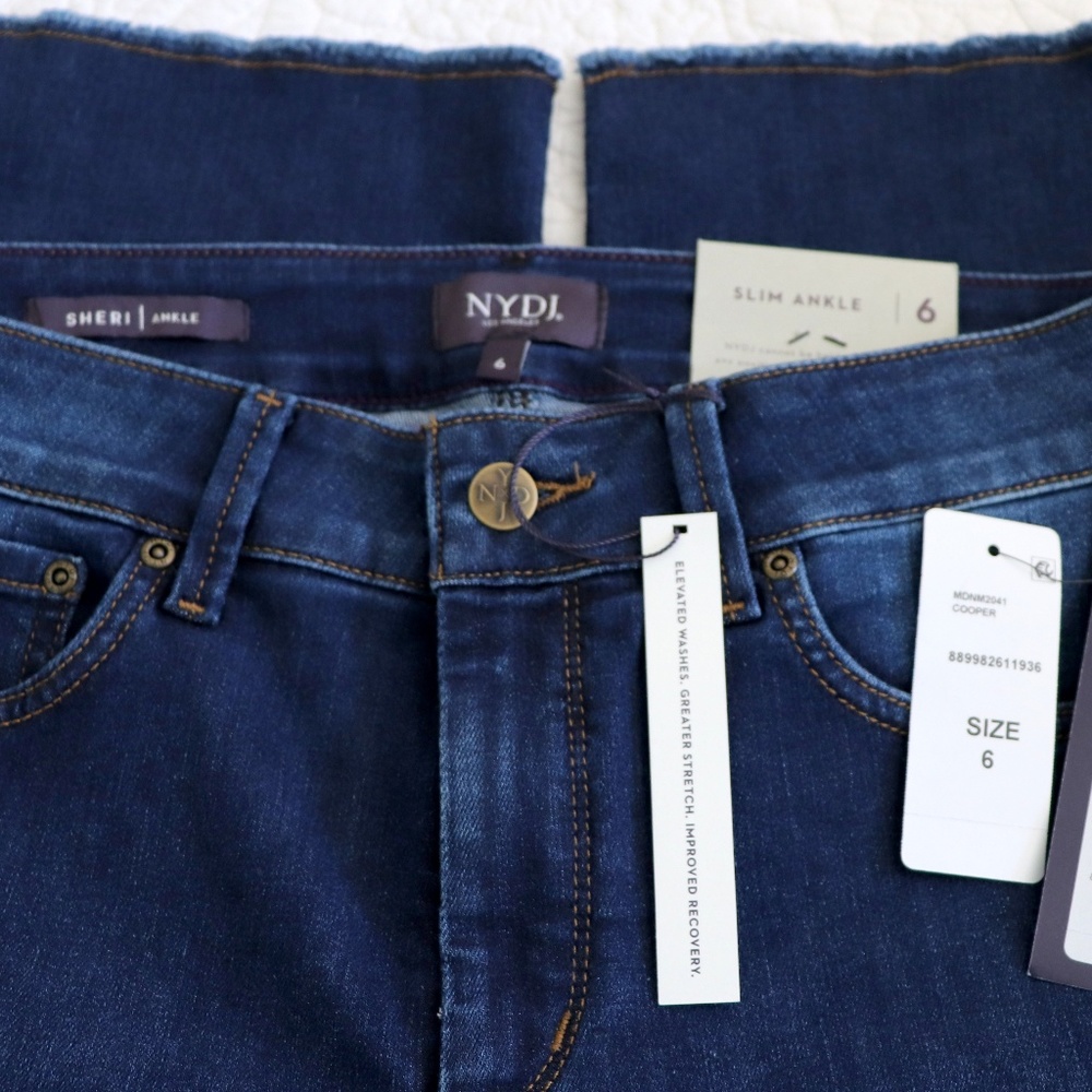 NYDJ Sheri Slim Ankle CooperDenim Jeans Size 6 NWT